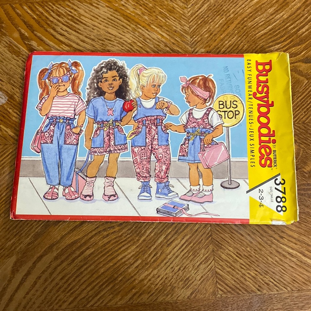 1989 Busybodies Butterick pattern #3788